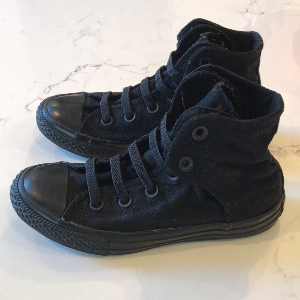 Converse Chuck Taylor’s black high tops